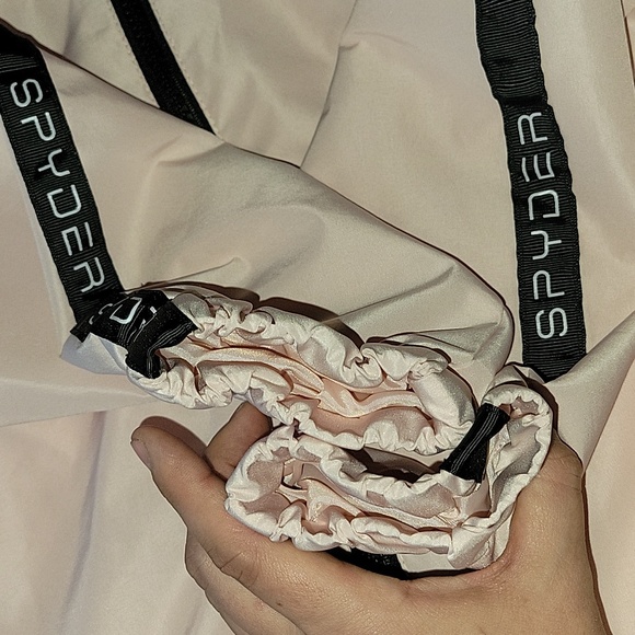 SPYDER PINK OUTDOOR WINDBREAKER  ZIP UP HOODED LINED JACKET SMALL - Picture 3 of 10